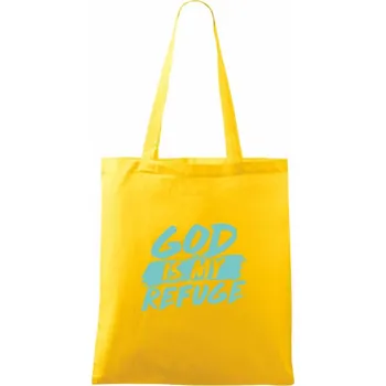 GOD IS MY REFUGE - Taška bavlněná - 42 x 38 cm ( Žlutá )