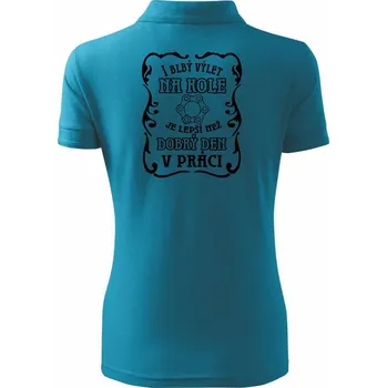 I blbý výlet na kole - Polokošile dámská Pique Polo - S ( Tmavý tyrkys )