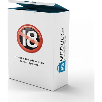 PrestaShop modul Hláška 18+ při vstupu na web (popup)