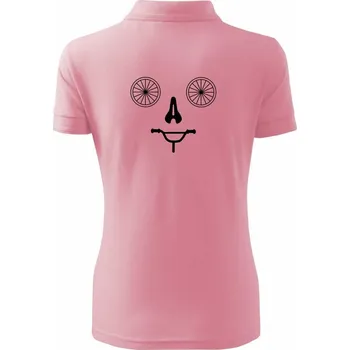 Složený cyclo obličej - Polokošile dámská Pique Polo - 3XL ( Růžová )