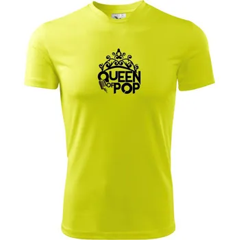 Queen of Pop - Dětské triko sportovní (dresovina) - 158 cm/12 let ( Neonově žlutá )