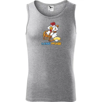 Ranní ptáče - Tílko pánské Core - 2XL ( Tmavě šedý melír )