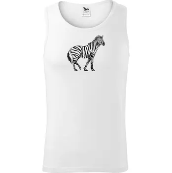 Zebra kreslená - Tílko pánské Core - 2XL ( Bílá )