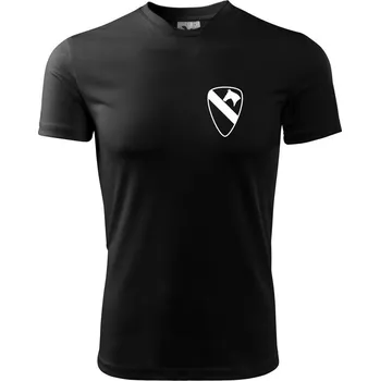 1st Cavalry Division prsa - Dětské triko sportovní (dresovina) - 146 cm/10 let ( Černá )