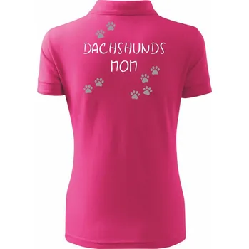 Jezevčík - Dachshund mom (Reflexní tlapky) - Polokošile dámská Pique Polo - XL ( Purpurová )