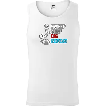 Sweep Beep Dig Repeat - Tílko pánské Core - M ( Bílá )