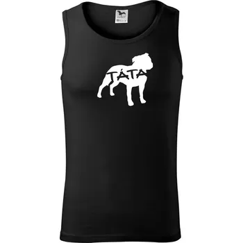 Stafordširský bullteriér táta obrys - Tílko pánské Core - 2XL ( Černá )
