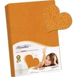 Prostěradlo froté - sv oranžová - 200x220 cm