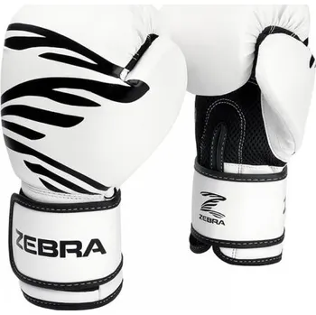 Chránič ruky a předloktí na box a bojový sport RUKAVICE ZEBRA FITNESS WHITE Velikost: 12oz