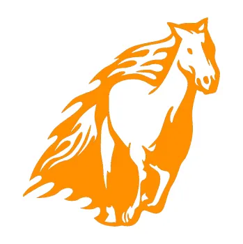 Samolepicí dekorace na vozidlo Animal flames 006 pravá kůň (06 - oranžová) SAMOLEPKA NA AUTO, NÁLEPKA, FÓLIE, POLEP, TUNING, VLASTNÍ TEXT, TISK, AUTOSAMOLEPKY.cz, POLEPY, OBRÁZEK, LOGO, 3D STICKERS
