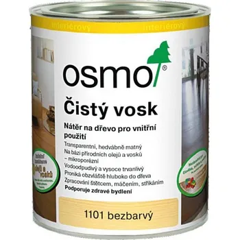 Olej na dřevo OSMO 1101 Čistý vosk na exotické dřeviny 0,75 l - 1101 Bezbarvý