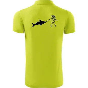 Pánská košile Velký rybář - Polokošile Victory sportovní (dresovina) - XL ( Limetková )