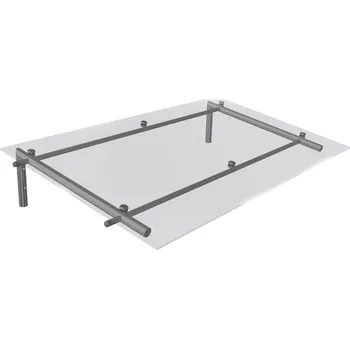 Stříška nad vchodové dveře VCHODOVÝ PŘÍSTŘEŠEK model K 1,8m Sklo čiré tvrzené ESG tl.10mm