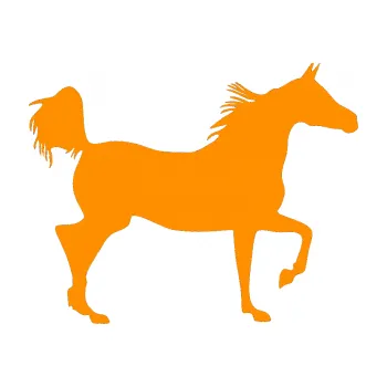 Samolepící dekorace Kůň 009 pravá (06 - oranžová) SAMOLEPKA NA AUTO, NÁLEPKA, FÓLIE, POLEP, TUNING, VLASTNÍ TEXT, TISK, AUTOSAMOLEPKY.cz, POLEPY, OBRÁZEK, LOGO, 3D STICKERS
