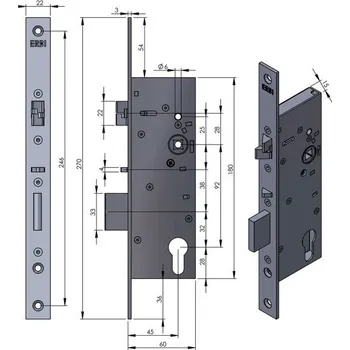 zadlabací zámek SAM EL P 9245
