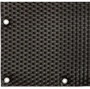 balkonová zástěna Umělý ratan - metráž, tmavě hnědý RD02, výška 1,2m s oky (Stínící rohož z technoratanu)