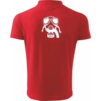 Pánská košile Plynová maska - Polokošile pánská Pique Polo 203 - M ( Červená )