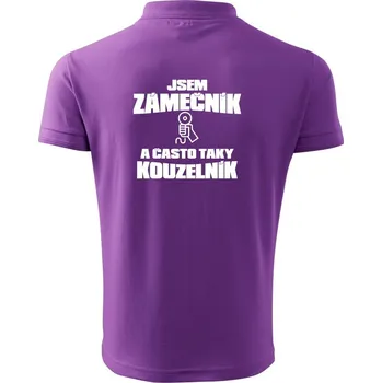 Pánská košile Kouzelník - zámečník - Polokošile pánská Pique Polo 203 - XL ( Fialová )