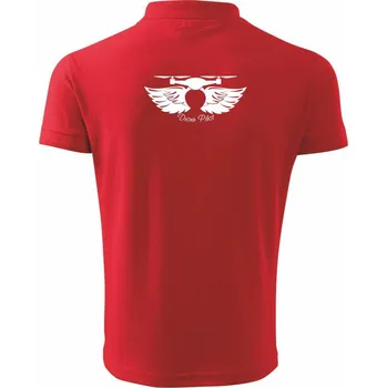 Pánská košile Dron pilot - Polokošile pánská Pique Polo 203 - 4XL ( Červená )