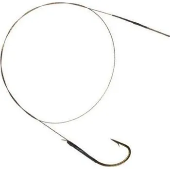 Ocelové lanko na dravce s jednoháčkem Mikado 2ks 10kg 30cm vel.2/0