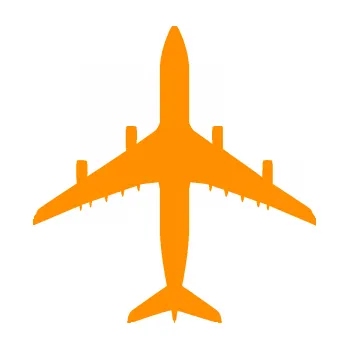 Polep vozidla SAMOLEPKA Letadlo 005 (06 - oranžová) NA AUTO, NÁLEPKA, FÓLIE, POLEP, TUNING, VLASTNÍ TEXT, TISK, AUTOSAMOLEPKY.cz, POLEPY, OBRÁZEK, LOGO, SAMOLEPKY