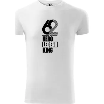 Pánské tričko Hero, Legend, King x Queen 1962 - Viper FIT - Pánské zůžené tričko - XL ( Bílá )