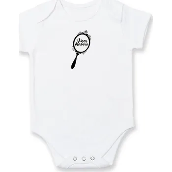 Kojenecký body Jsem barbína zrcadlo - Body kojenecké s krátkým rukávem - Krátký r. do 3 měs ( Bílá )