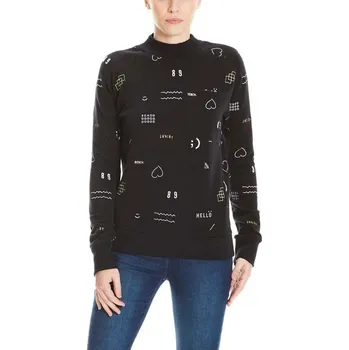 Pánská mikina BENCH mikina - Velvet Embroidery Jumper Black Beauty (BK11179) velikost: M