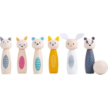 Kuželka Bigjigs Toys Kuželky lesní zvířátka