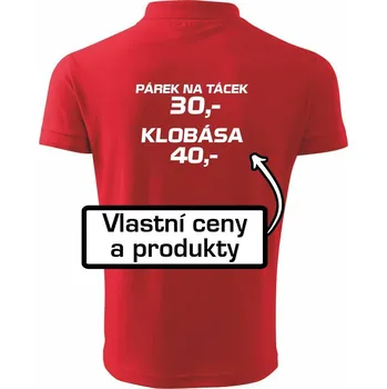 Pánská košile Párek na tácek a klobása - Polokošile pánská Pique Polo 203 - M ( Červená )
