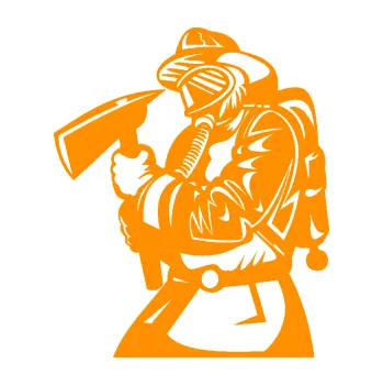 Samolepící dekorace SAMOLEPKA Hasič 012 levá (06 - oranžová) NA AUTO, NÁLEPKA, FÓLIE, POLEP, TUNING, VLASTNÍ TEXT, TISK, AUTOSAMOLEPKY.cz, POLEPY, OBRÁZEK, LOGO, SAMOLEPKY