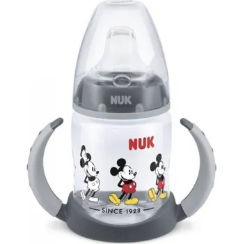 Láhev na učení PP NUK , Disney MICKEY 150 ml, Sl pítko, šedá