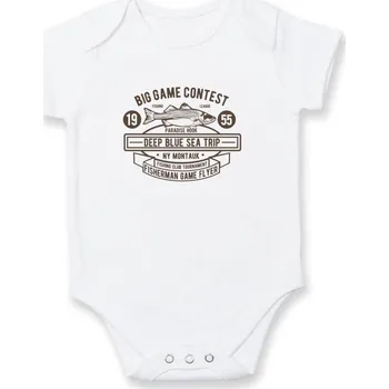 Kojenecký body Big Game Contest Fishing - Body kojenecké s krátkým rukávem - Krátký r. 12-18 měs ( Bílá )