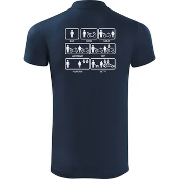 Pánská košile Moto holka rodina - Polokošile Victory sportovní (dresovina) - M ( Námořní modrá (velmi tmavá - téměř černá) )