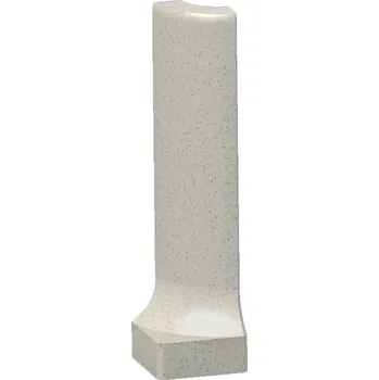 Obklad Taurus Granit, TSERB078, sokl s požlábkem-vnější roh, 2,3 x 9 cm, světle šedá