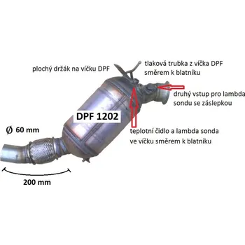 Filtr do auta Filtr pevných částic DPF. (PR JMJ 1202-5)