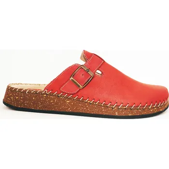 Dámské pantofle Santé CB/23010 Fango dámské kožené nazouváky červená Barva: Červená, Velikost: 38