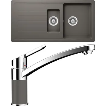 Granitový dřez Set Schock S4-3 (dřez Toledo D-150 Silverstone + baterie SC-90 Silverstone)