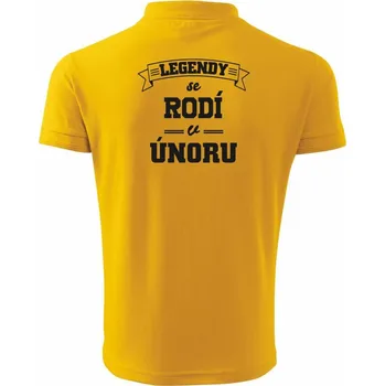 Pánská košile Legendy se rodí v únoru - Polokošile pánská Pique Polo 203 - 4XL ( Žlutá )