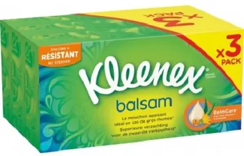 Kleenex Balsam 3vrstvé papírové kapesníčky box 3x 64 ks