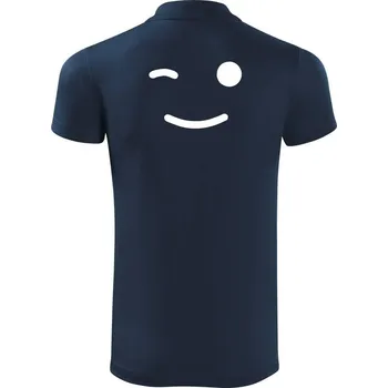 Pánská košile Smajlík mrkací - Polokošile Victory sportovní (dresovina) - XL ( Námořní modrá (velmi tmavá - téměř černá) )