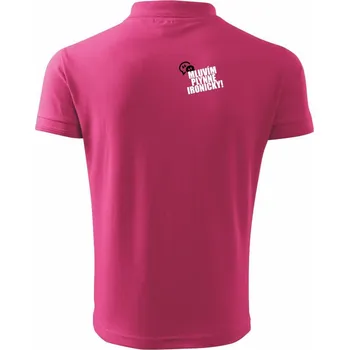 Pánská košile Mluvím plynně ironicky - Polokošile pánská Pique Polo 203 - 3XL ( Purpurová )