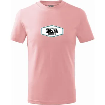 Hora Sněžka - Tričko dětské bavlněné - 146 cm/10 let ( Růžová )