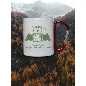 Termohrnek Termohrnek Řekni ano novým dobrodružstvím Hrnek: Termohrnek s karabínkou- bílý