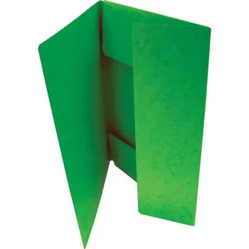 Desky papírové A4, 253, 3 klopy, prešpán, zelená