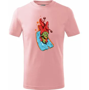 Poker - Joker v esu - Tričko dětské bavlněné - 134 cm/8 let ( Růžová )