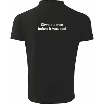Pánská košile iOwned a mac before it was cool - Polokošile pánská Pique Polo 203 - M ( Černá )
