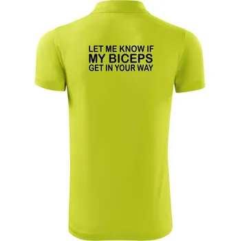 Pánská košile Biceps - svaly v cestě - Polokošile Victory sportovní (dresovina) - S ( Limetková )