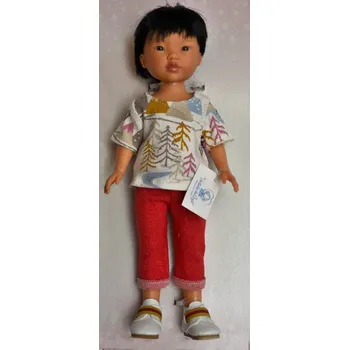 Panenka Realistická panenka chlapeček Kenzo v červených kalhotech od firmy Vestida de Azul (Kenzo - 28 cm )