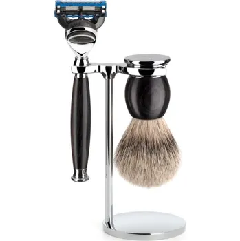 Holicí strojek Mühle holící set Silvertip jezevec, Fusion, rukojeť Grenadill
